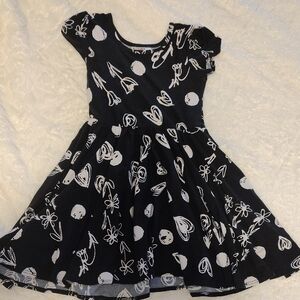 Charming Black and White Kids Dress Dot Dot Smile